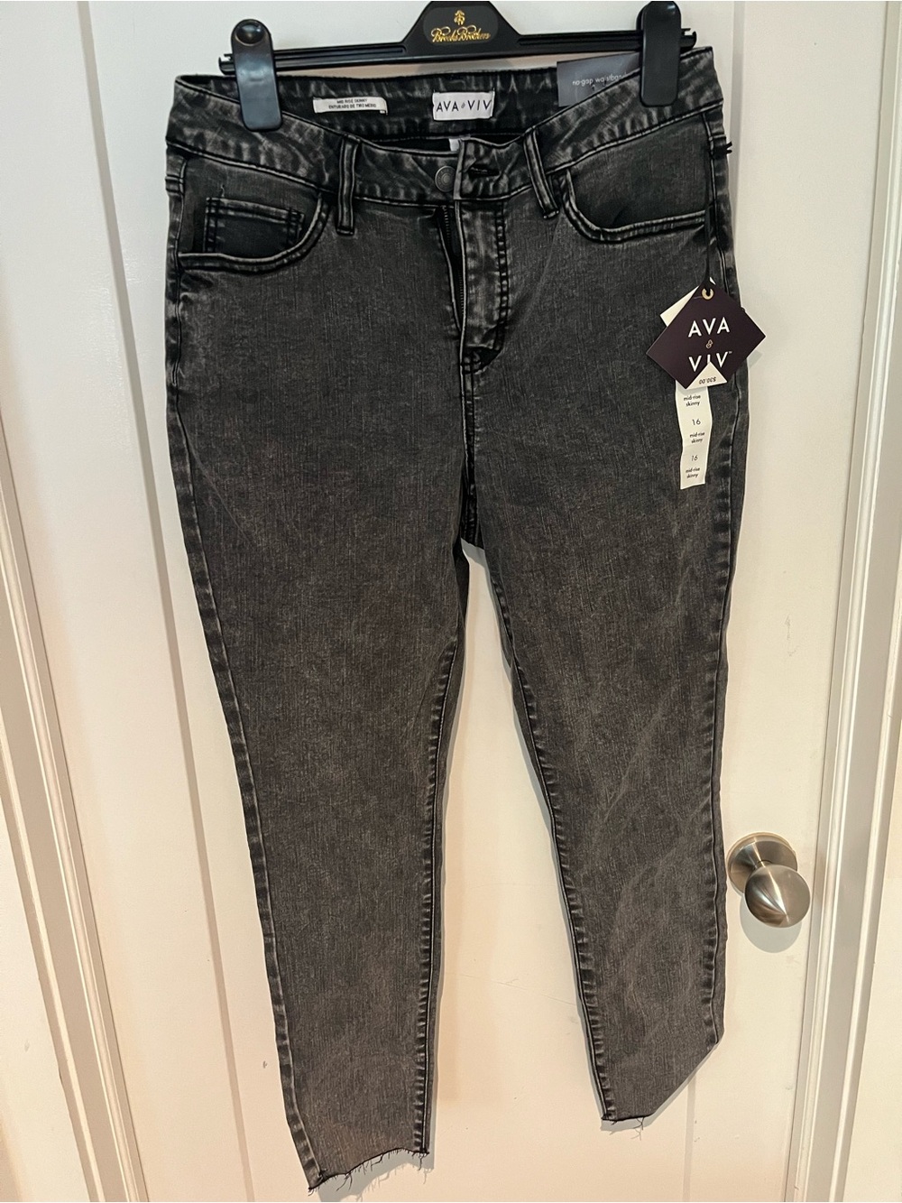 Ava & Viv Washed Black Skinny Jeans